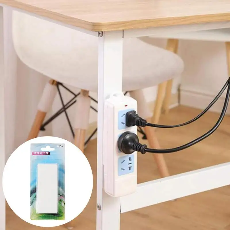 

Row Plug Retainer No Trace Free Punching Self-adhesive Plug Strip Board Wall Patch Panel Wall Mount Cable Organizer