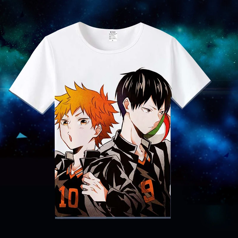 Футболка Haikyuu для мальчиков модная Повседневная рубашка с рисунком аниме