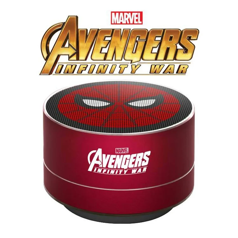 Marvel Iron Man Captain America Wireless Bluetooth Speaker 201 Car Subwoofer Plug-in Card Computer Portable Audio Mini Stereo |