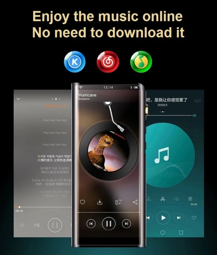 Новинка T18 Android Wifi MP3 плеер Bluetooth 5 0 полный сенсорный экран 3 дюймов HiFi музыкальный с