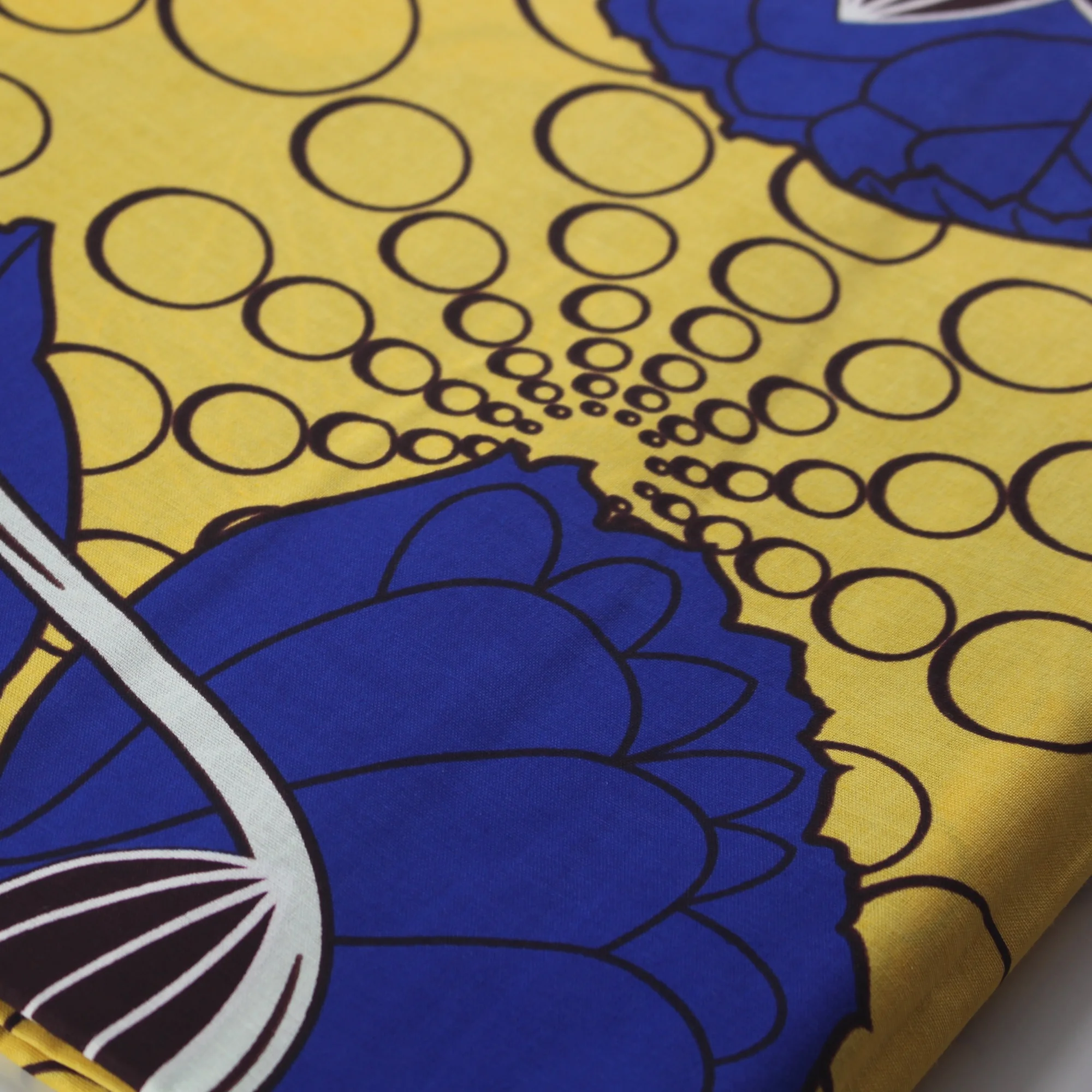 

Classy Wax Fabric Vintage Wax Cloth Lotus Printed Fabric 6yards/lot DIY Party Cotton Fabric