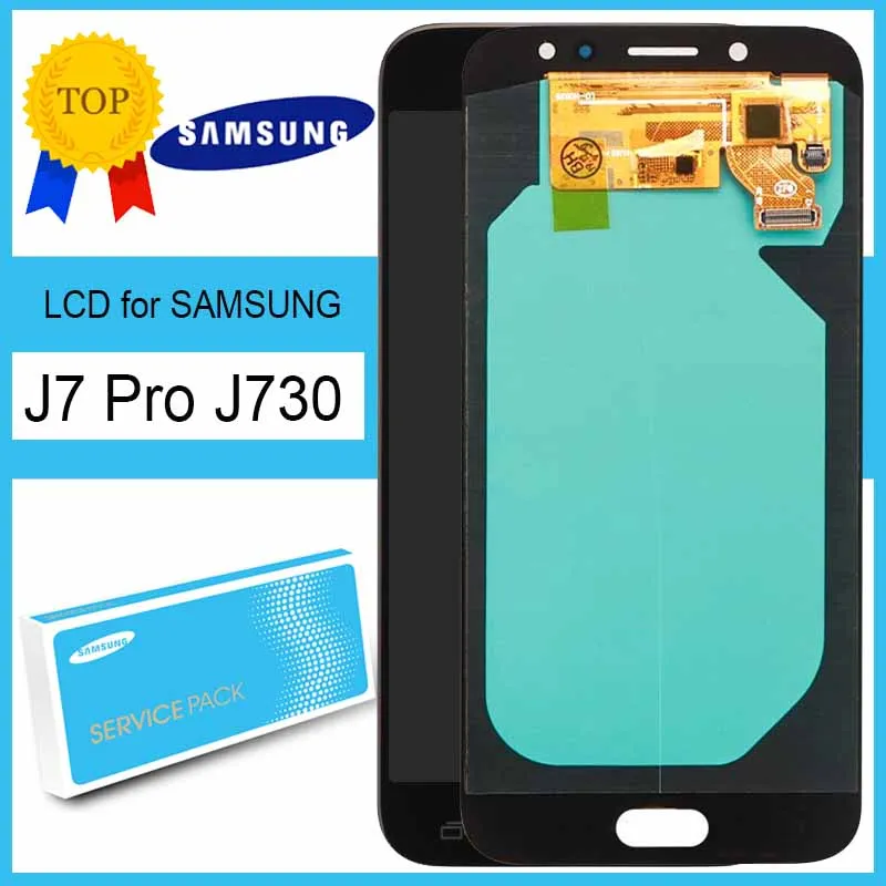 Оригинальный 5 ''J7 Pro LCD SUPER AMOLED дисплей для SAMSUNG Galaxy J7 2017 J730 J730F сенсорный экран