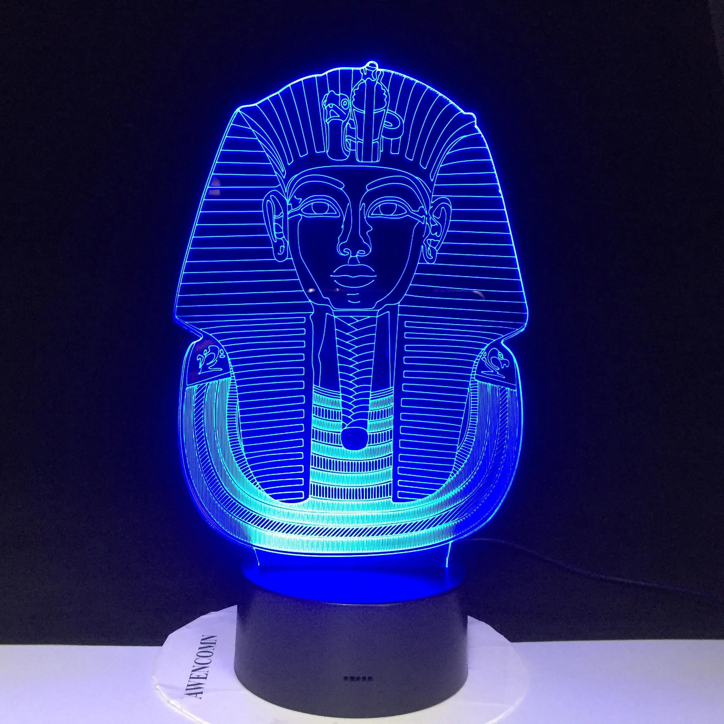 Египетский Сфинкс настольная лампа с Usb Креативные 3D светодиодные визуальные 7