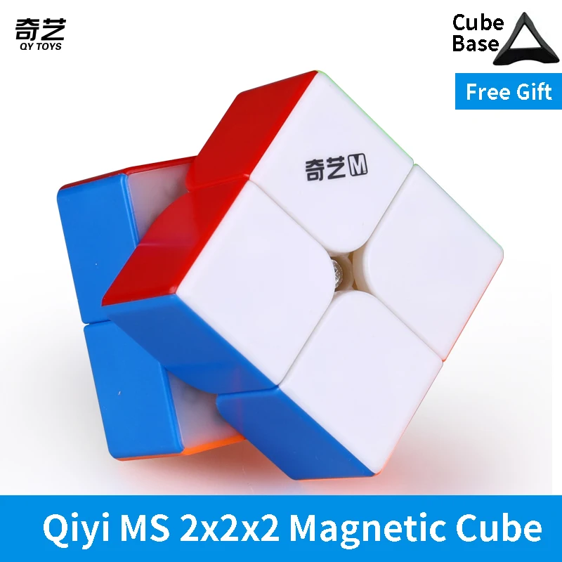 Qiyi MS 2x2x2 Магнитный магический куб без наклеек Ms 2x2 Mofangge игрушки Twisty Speed Cubos