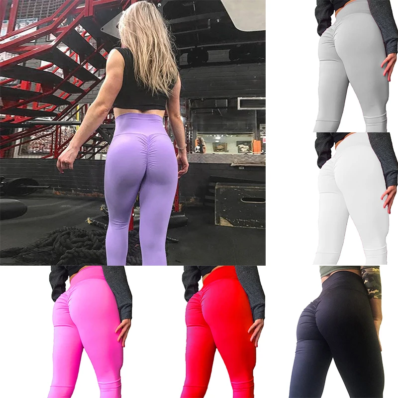 

Sports fitness women's fashion polyester solid color sweat-absorbent and thin buttocks elastic bottoming yoga pants S6Q0940
