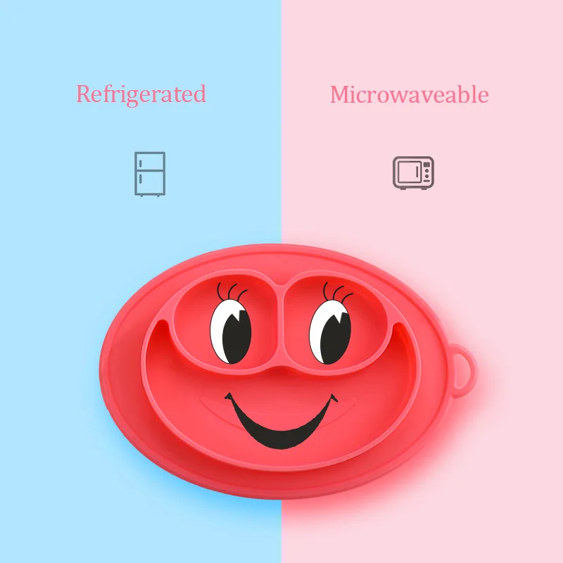 Тарелка для детей с силиконовой чашей кормления посуда на присоске Детская