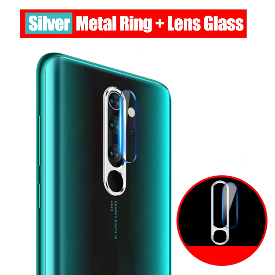 Silver Закаленное стекло для объектива камеры Xiaomi mi 9T 8 9 SE A2 A3 CC9 Red mi Note 8 7 K20 Pro Защитное стекло для объектива камеры кольцевой чехол - Цвет: Silver