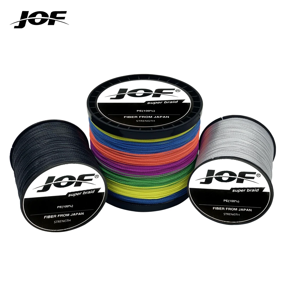 

JOF Braided Fishing Line 4 Strands Fluorescent 300M 500M 1000M Cord linha multifilamento for FishingDiameter Range(mm):0.11-0.5
