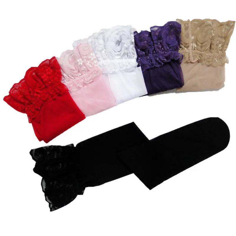 

Lace Sexy Women's Stockings Summer Style Transparent Nylon Stockings Pantyhose Female Elastic Thigh High Long Stockings Medias