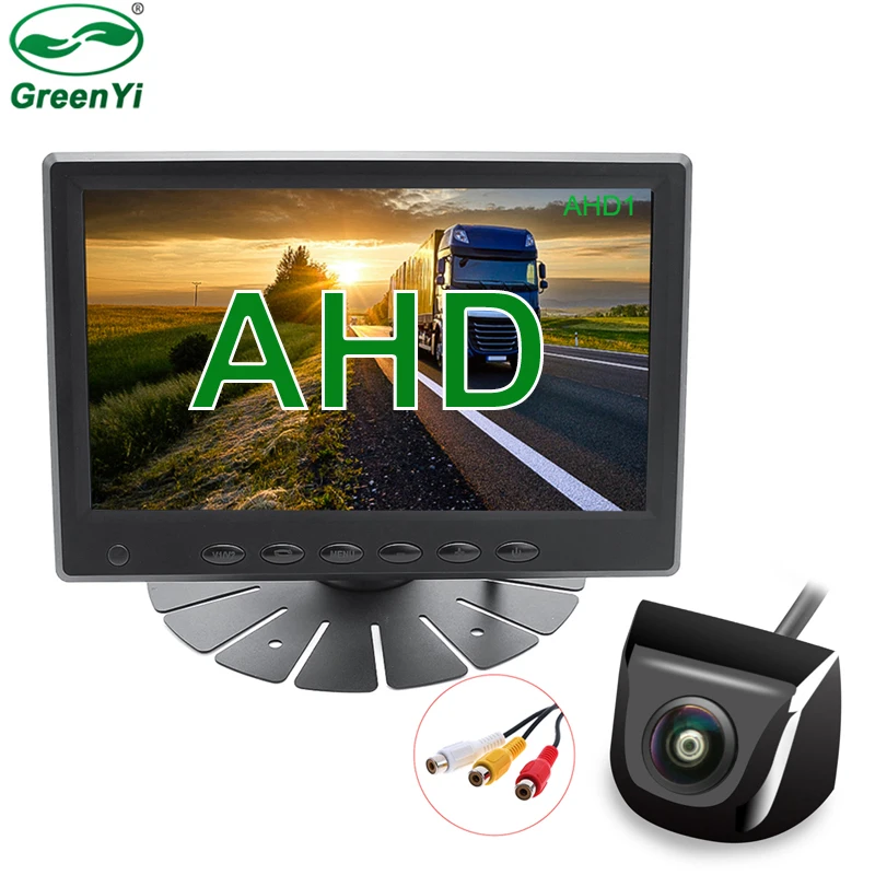 Новые HD 7 дюймов 1024x600 IPS Экран аналоговая камера высокого разрешения автомобиля