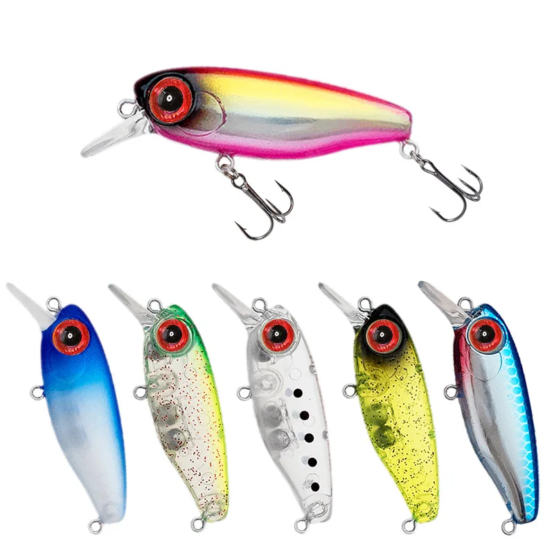 

1Pcs Small Fishing Lure 3.8cm/2.7g Floating Minnow Wobbler Plastic Bionic Hard Baits With 3D Eyes Crankbaits Fishing Accessories