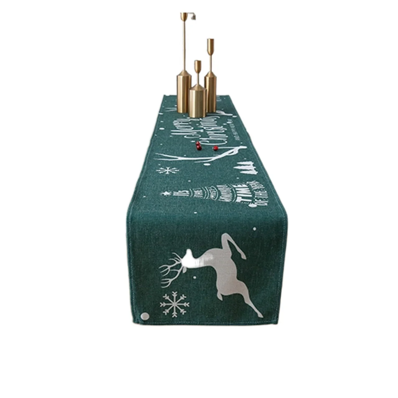 

2021NEW New Year 2021 Christmas luxury Table Runner Cotton and Linen Tablecloth Home Decoration Coffee Table Cover Bed Flag End