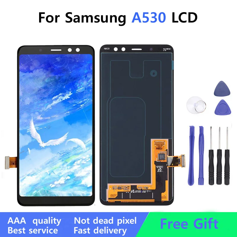 100% протестированный Super AMOLED для Samsung A5 2018 A530 ЖК дисплей SAMSUNG A530F A530D Дисплей