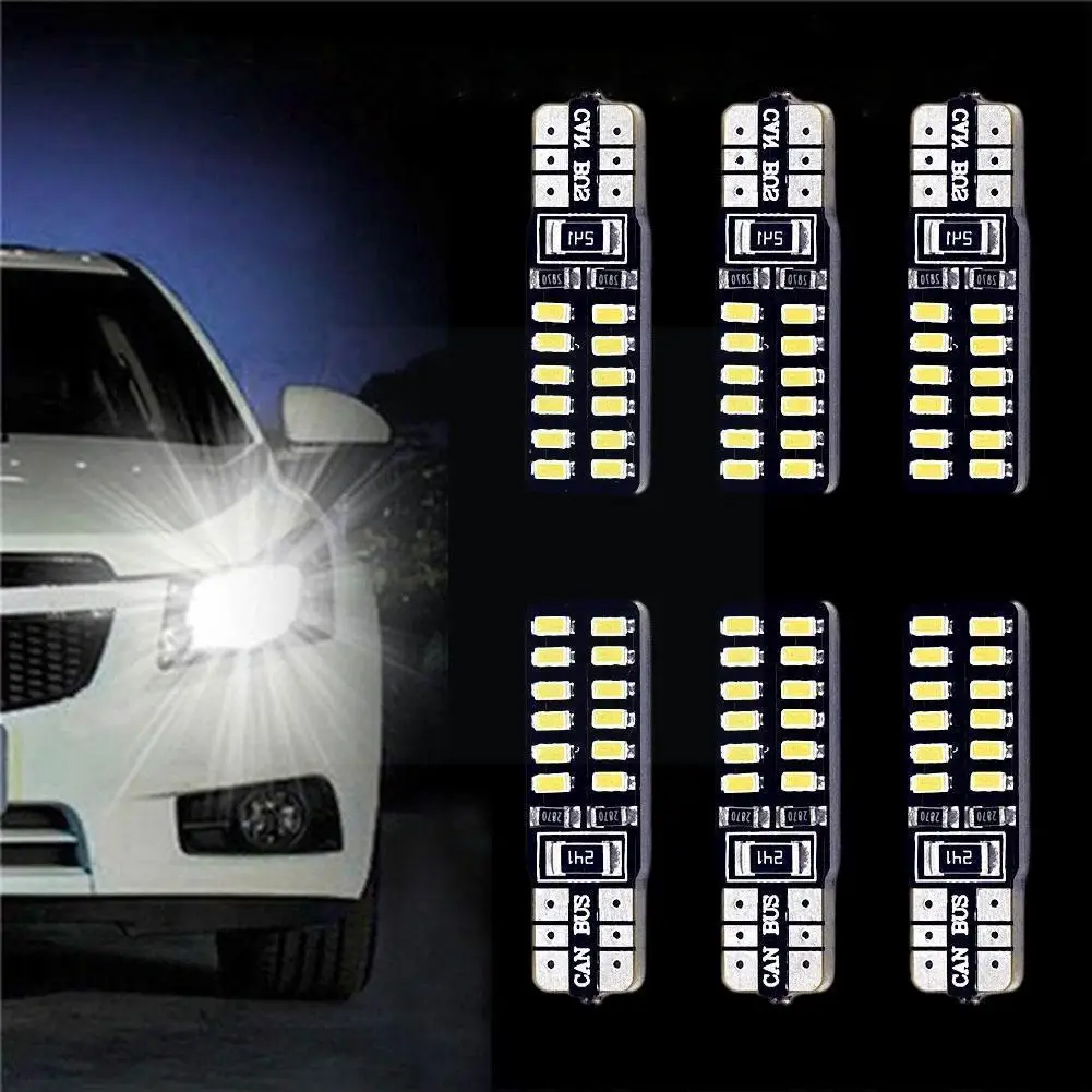 

Автомобильный светильник T10 T10 Новый супер яркий светодиодный автомобильный парковочный светильник для чтения 194 купольный Интерьер 24 Вт 5В...