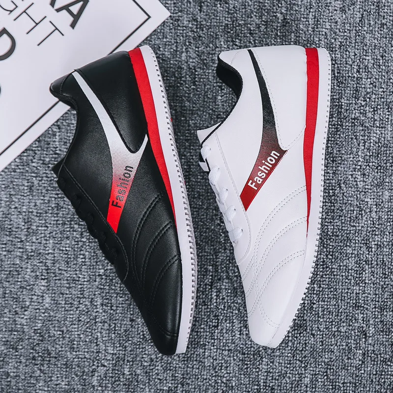 Мужские кроссовки из искусственной кожи водонепроницаемые белые на