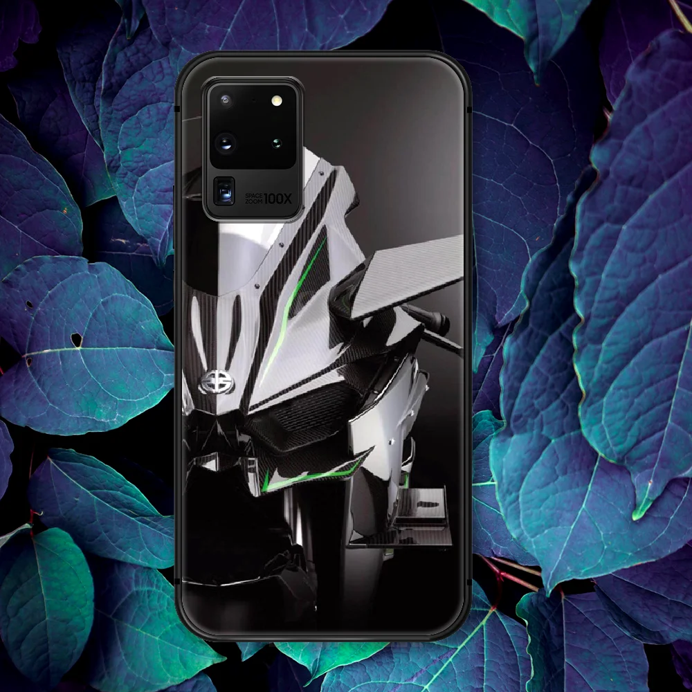 

K-Kawasaki Ninja Motorcycle Phone Case For Samsung Galaxy Note S 8 9 10 20 Plus E Lite Uitra black Etui Tpu Cover Fashion Cell