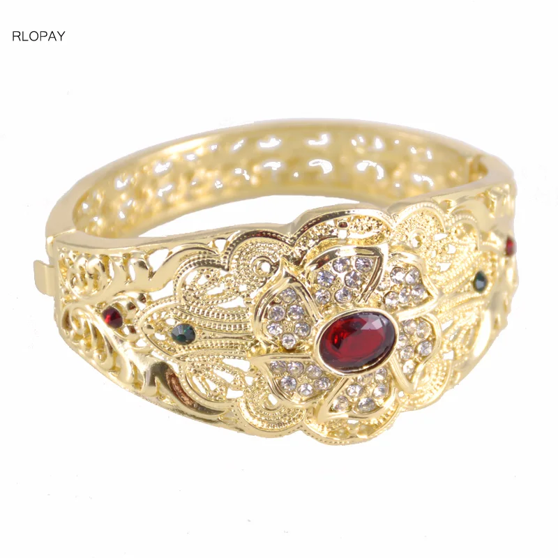 Новая модель ювелирных изделий Женский Цветочный браслет манжета полый из смолы