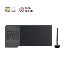 HUION Inspiroy Keydial KD200 Tablet Battery-Free Pen Wireless Graphics Digital Drawing Tablet with Keyboard Mesa Digitalizadora