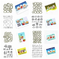 cutting dies and clear stamps set various bottle cover candy noodle cake piggy critter flowers plant diy scrapbooking cards 2021