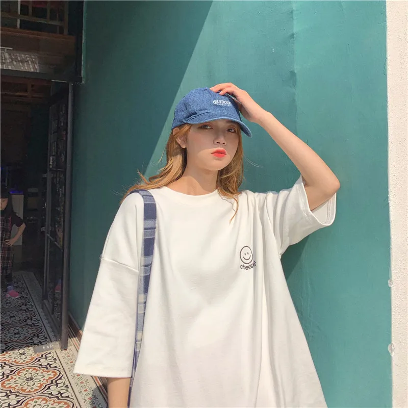 2020 женская футболка с коротким рукавом белая летняя верхняя одежда свободная