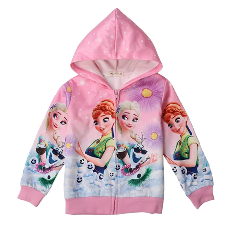 2020 New Girl Elsa Anna Princess Hoodie Cartoon Full Sleeve Children Clothing Autumn Winter |