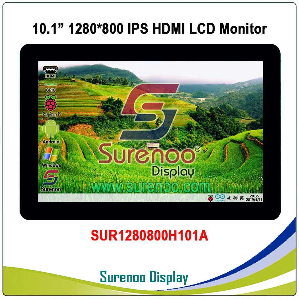 10 1 &quot10 дюймов 1024*600 1280*800 совместимый с HDMI ЖК модуль монитор IPS экран USB емкостной