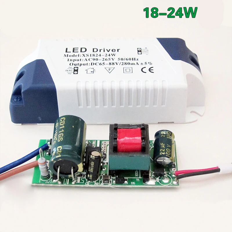 

AC90 ~ 265V 3W,4-7W,8-12W,13-18W,18-24W светодиодный трансформатор питания с DC разъемом для Светодиодный светильник DIY изоляция