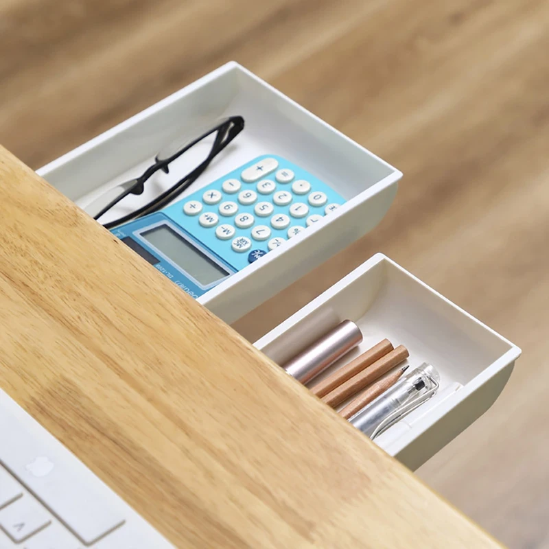 

Desk Pencil Drawer Organizer Self-Adhesive Drawer Pencil Tray Drawer Organizer for Office School Home Desk
