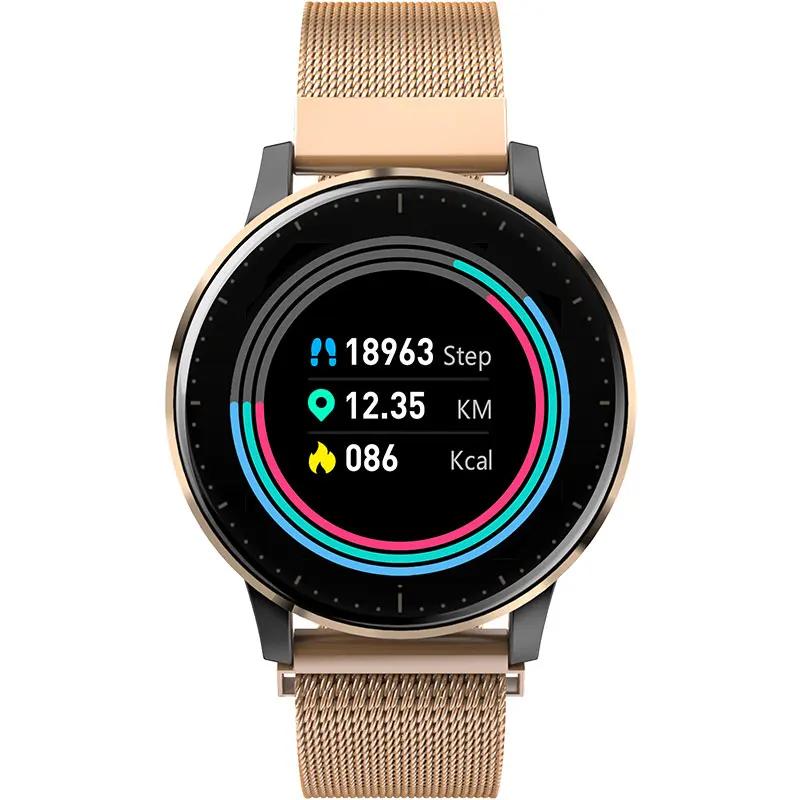 Gold Gold steel LOKMAT Bluetooth умные часы спортивные мужские водонепроницаемые монитор сердечного ритма фитнес-трекер женские Цифровые Смарт-часы для Android Ios - Цвет: Gold Gold steel