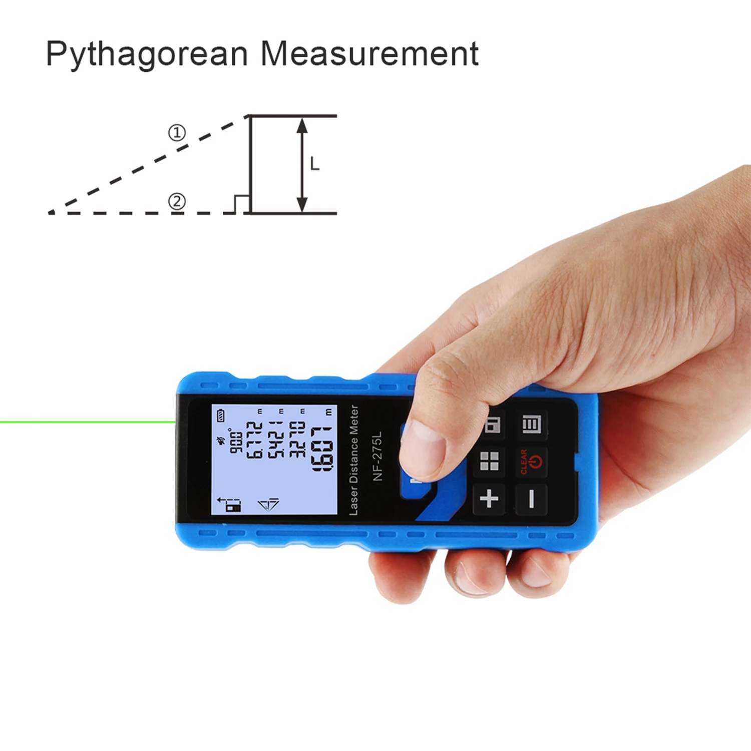 

Noyafa NF-275L Rangefinder Green Laser Distance Meter Laser Rangefinder Tape Range Finder Electronic Level Test Instrument