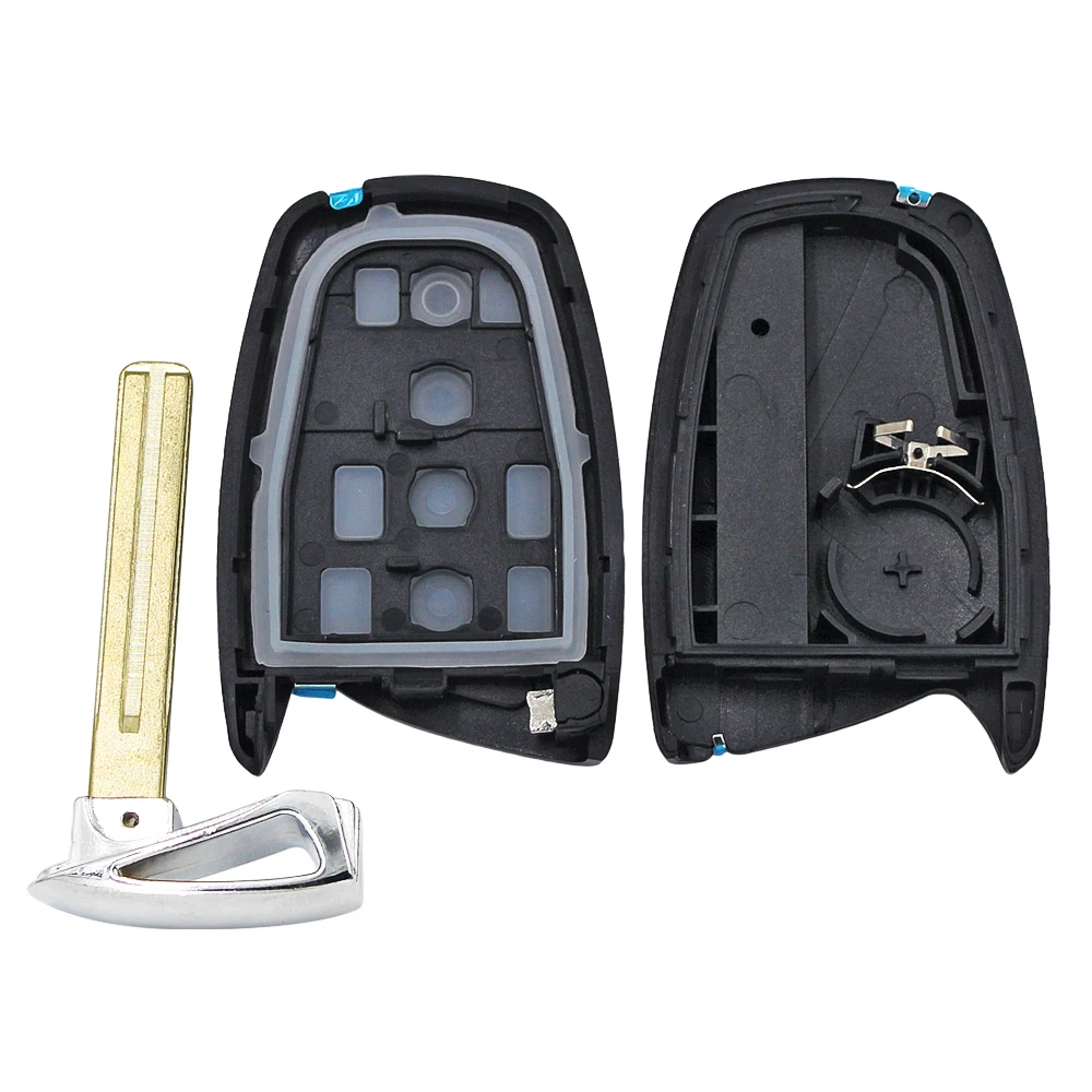 3/4 Button Remote Key Shell Case Smart Car Housing Cover Fob with HY22 Small Uncut Blade for Hyundai Santa Fe 2011-2015 | Автомобили и