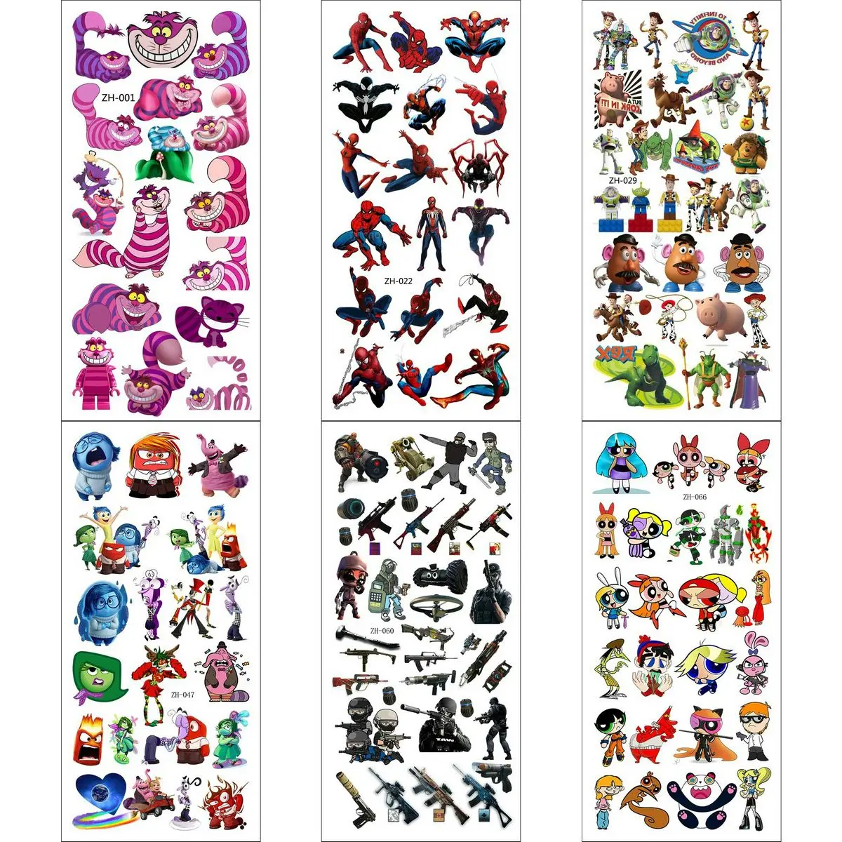 

6PCS/Lot Temporary Tattoo Paper Girls Sticker Tatoo Kids Tattoos Men Temp Man Waterproof Tato Chest Tatu Fake Tattos Tatto Arm