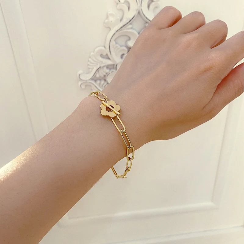 Ожерелье Peri'sbox с большой цепочкой и маленьким цветком ожерелья бисером