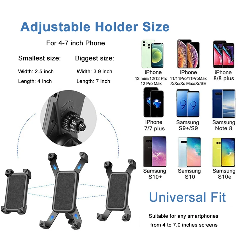 Universal Bike Phone Holder Motorcycle Bicycle Phone Holder Handlebar Stand Mount Bracket For iPhone Samsung Xiaomi