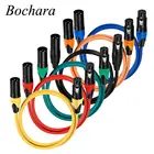 Кабель Bochara с 3-контактным разъемом XLR, штекер-гнездо, OFC, медь, двойной экран, для микрофона, микшера, усилителя, сцсветильник, 1 м, 1,8 м, 3 м, 5 м, 10 м