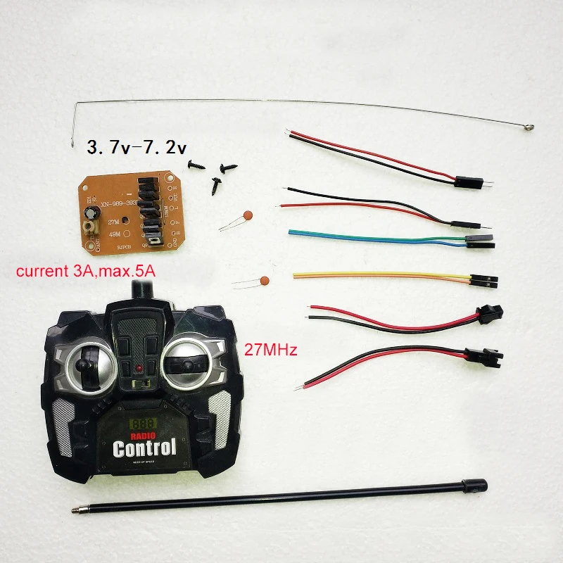 1 комплект 4 канала 27 МГц передатчик с ресивером 3 7/6/7 2 В А пульт дистанционного
