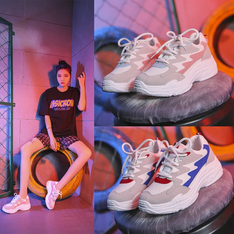 Женские кроссовки на массивной подошве белые для бега ST422|Беговая обувь| |