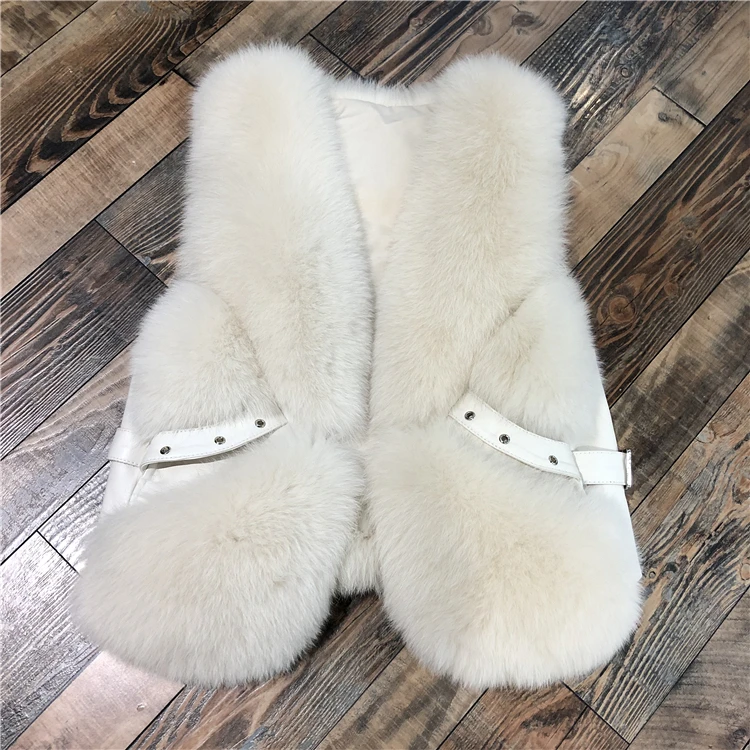 ZDFURS* Женский жилет из натурального меха лисы зимний женский жилет без рукавов натуральная меховая Шуба Женский жилет из натурального меха - Цвет: 10