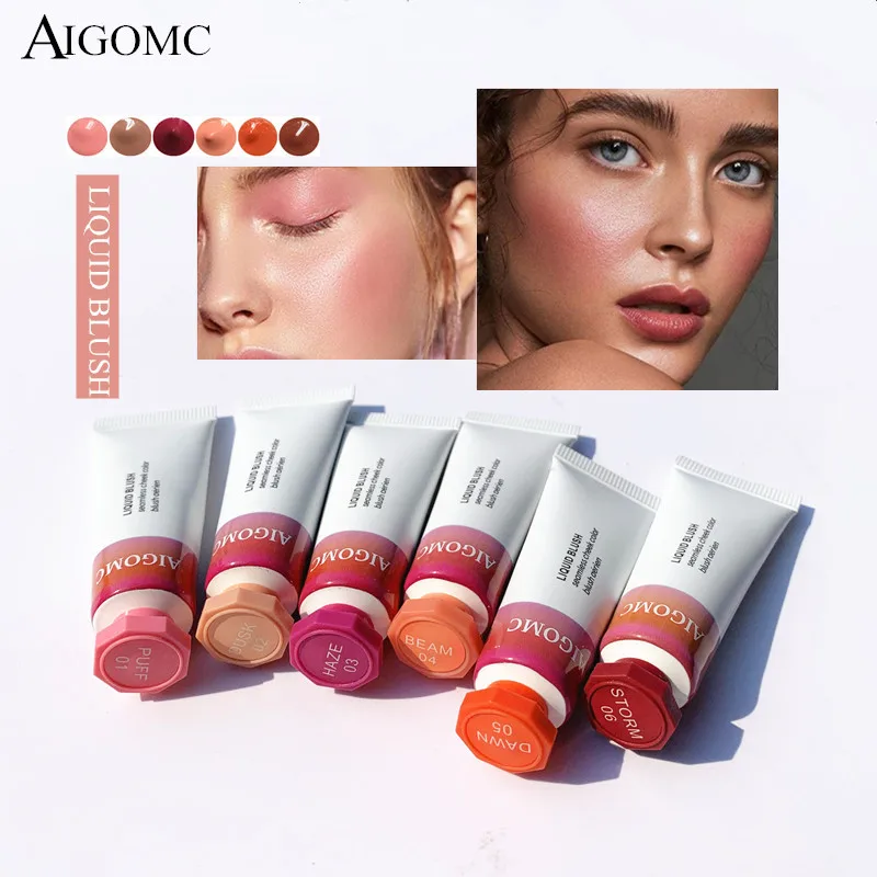 

AIGOMC 6 Colors Blush Milk Gel Cream Liquid Blush Rouge
