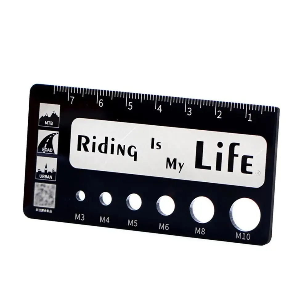 Risk Acrylic Portable Screw Measuring Caliper Bicycle M3/M4/M5/M6/M8/M10 75mm Accessories Metric System Bike Bolt Tool | Спорт и