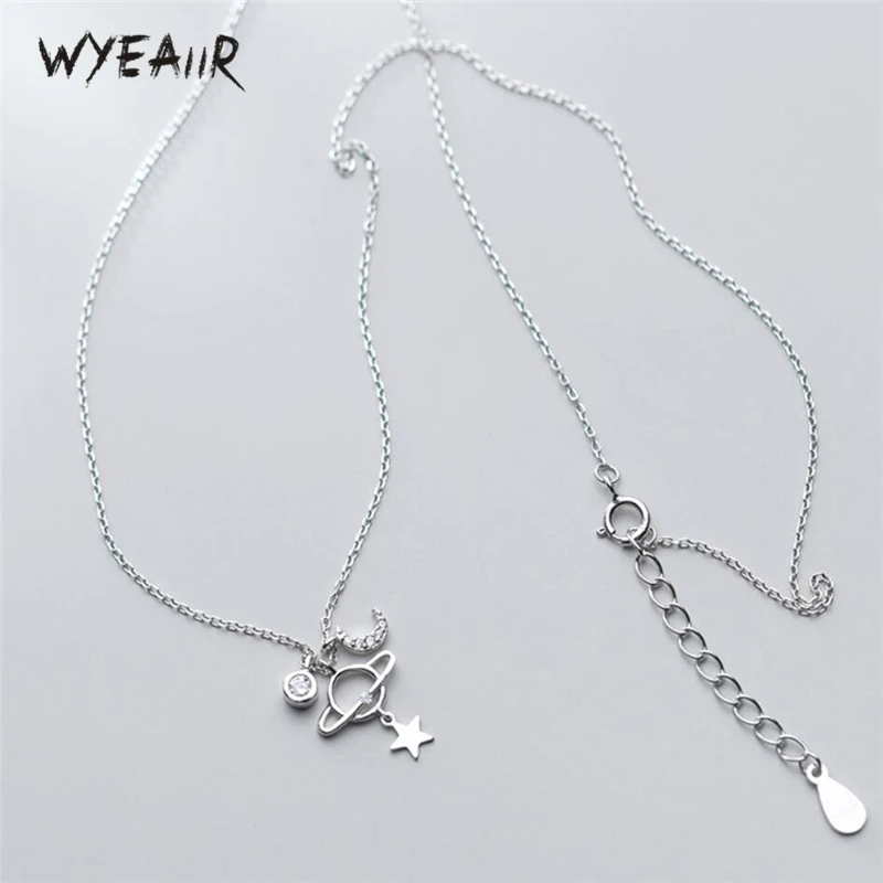 WYEAIIR планета Вселенная тренд звезды луна простое милое женское ожерелье из