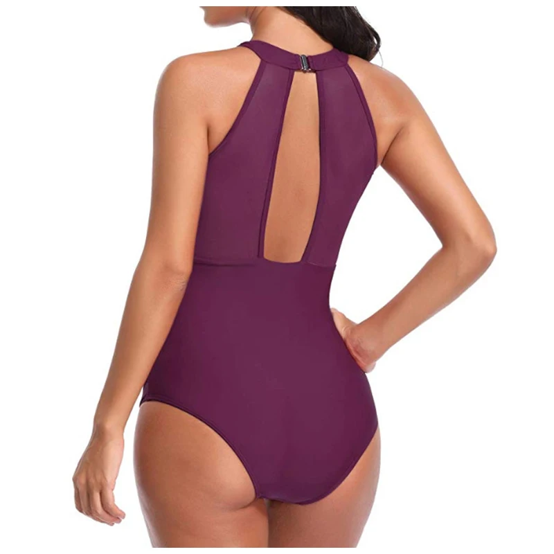 Купальник слитный женский кружевной черный батальных размеров 2019|Комбинезоны| |