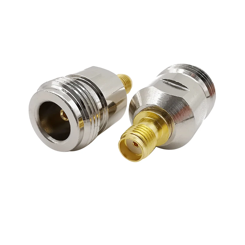 Металлический N-образный гнездовой разъем на гнездо SMA прямой коаксиальный