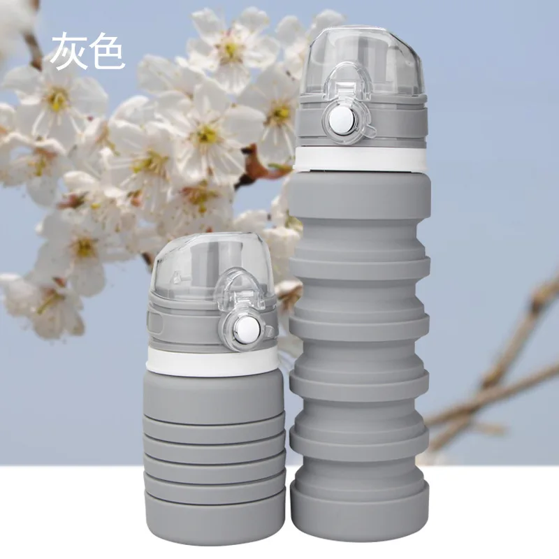 

Sports Bottle Silicone Folding Water Bottle Telescopic Cup Water Cup Travel Portable Multifunctional Outdoor Water Bottle