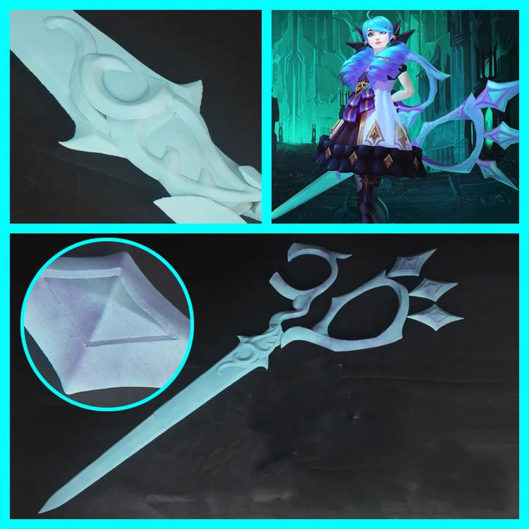 

Game LOL Gwen Cosplay Scissors Prop Weapons for Halloween Carnival Fancy Party Comic Exhibition Props Accessories Shears 210CM