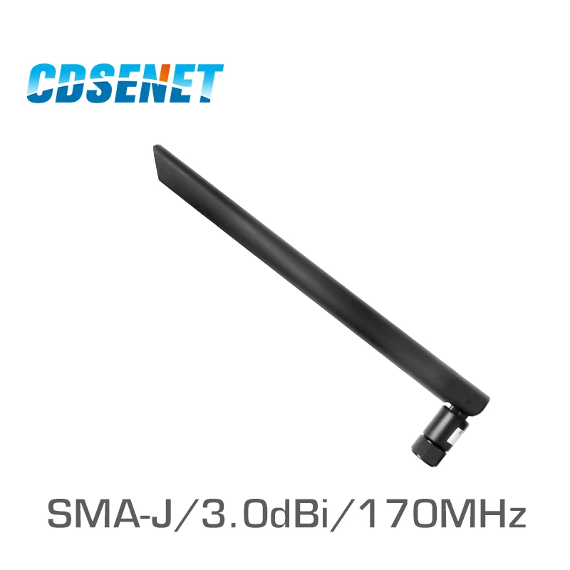 

Гибкая штыревая антенна CDSENET 170 МГц, Vhf, 3 дБи, резиновые антенны для связи, Wi-Fi антенна CDSENET TX170-JKD-20 для испытательного оборудования
