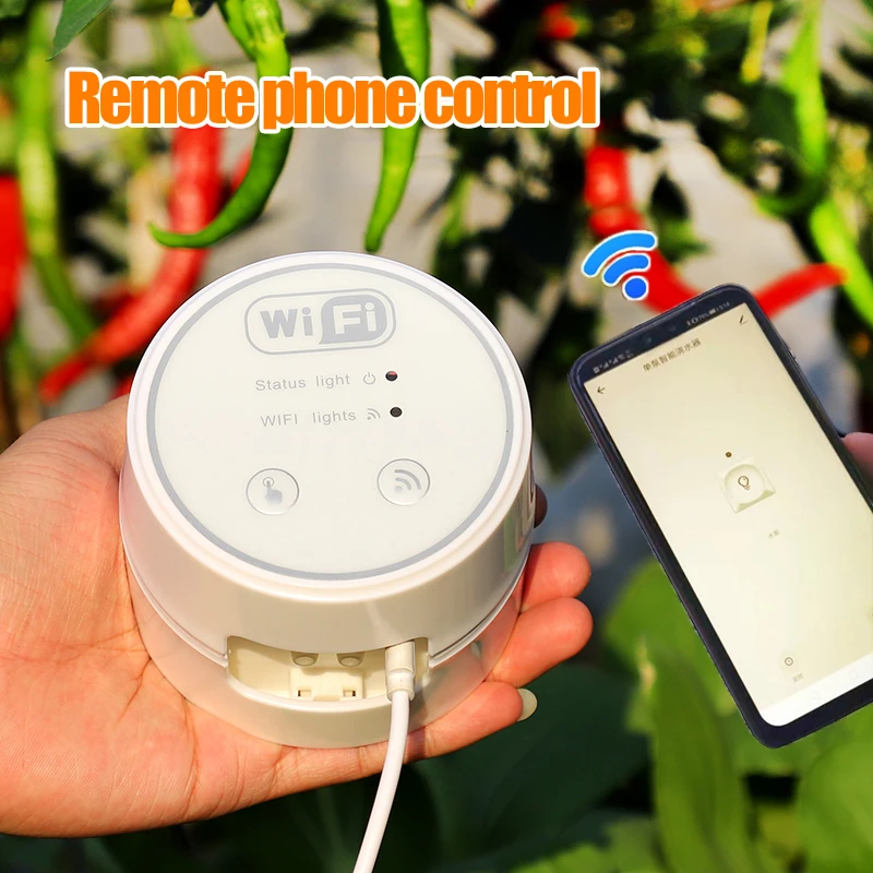 Smart greenhouses WIFI Control Watering Timer automatic drip irrigation Water Pump system Kit Garden Irrigation Watering Device