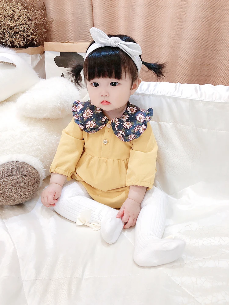 Одежда для малышей боди принцессы одежда Милая Детская осенняя новое корейское