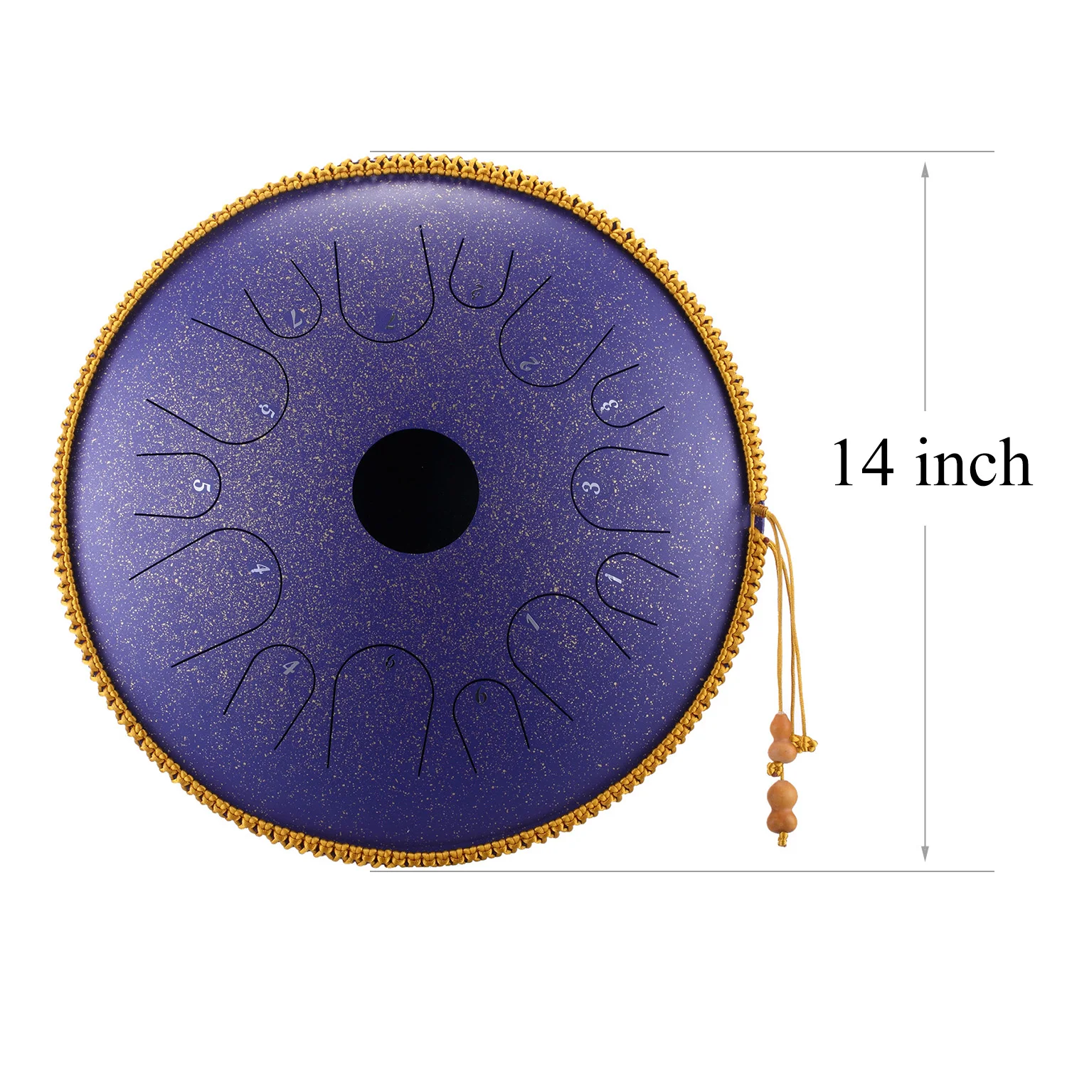 14 Inch Note Alloy Steel Hand Pan Drum C Tone Manual Percussion Handpan with Ebony Drumsticks|Барабан| |