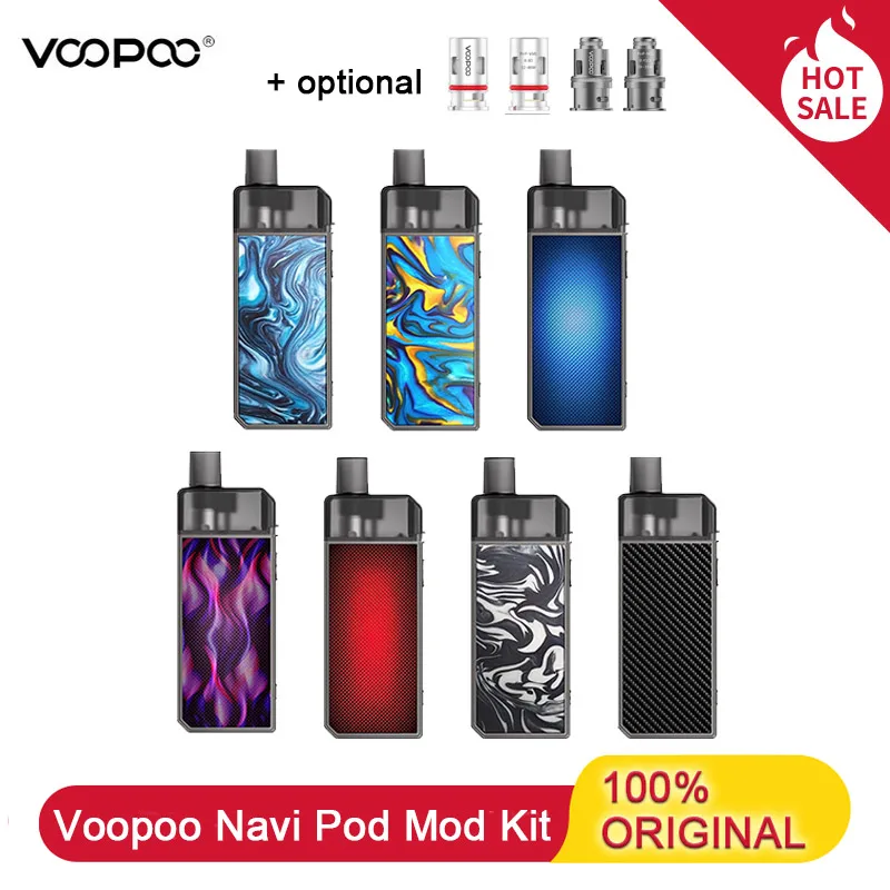 Новейший набор Voopoo Navi Vape Pod с аккумулятором 1500 мА · ч 3 8 мл экраном 0 96 дюйма чипом